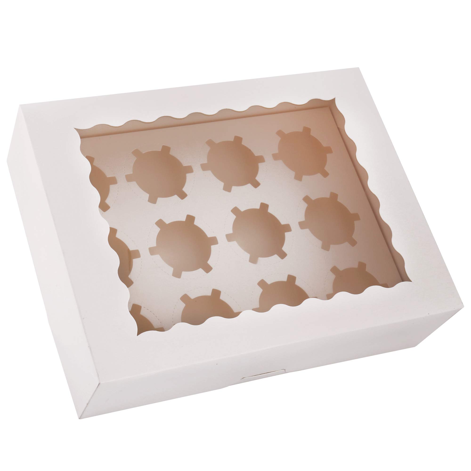 12 Cavity Cupcake Box - White