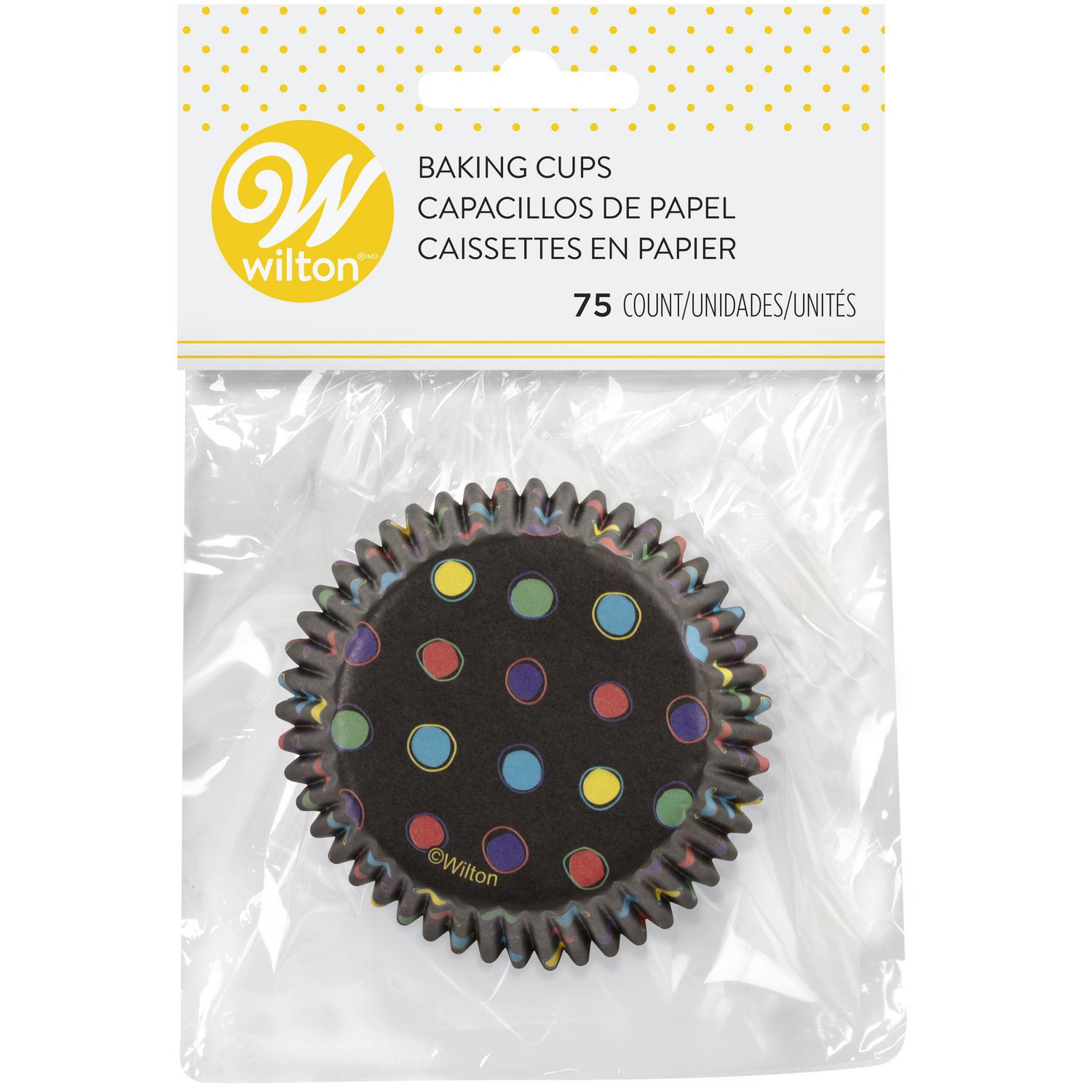 Wilton Baking Cups - Black & Neon 75ct