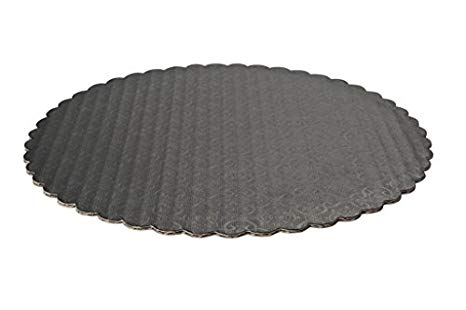 Fluted Round Cake Board - 12 inch Black