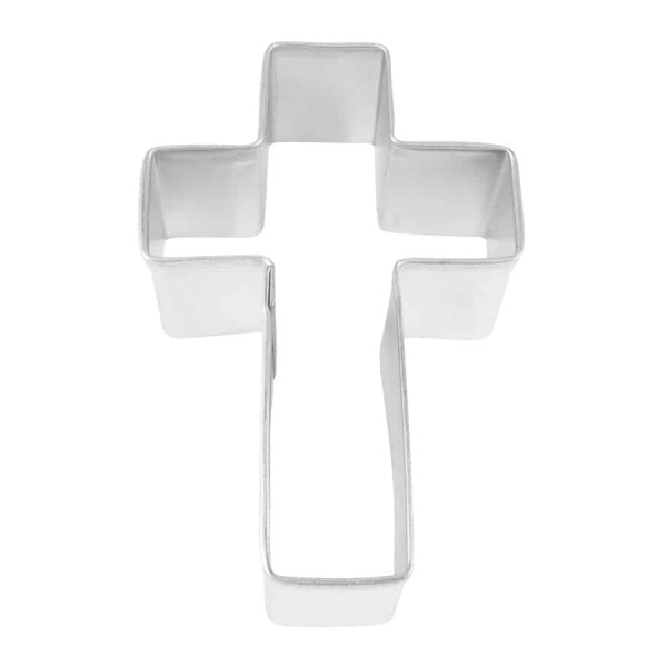 R & M Cookie Cutter - Cross 4" (white coated)