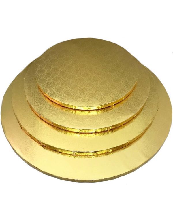 Cake Drum Round - 14 inch Gold