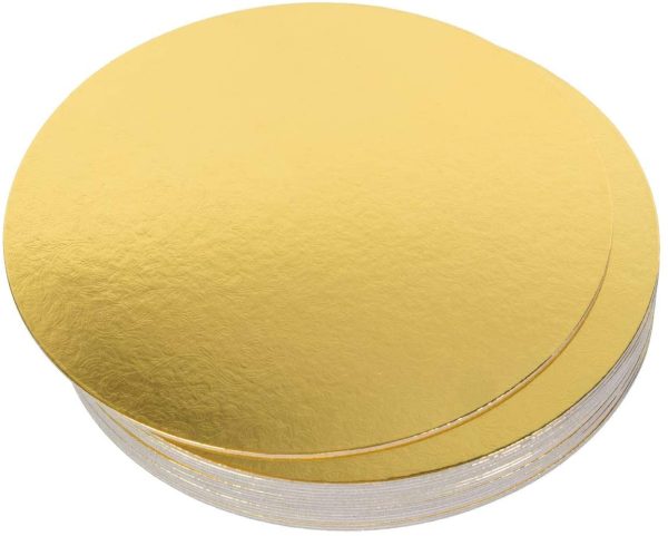 Cake Board - Die Cut 10" Gold 10pk
