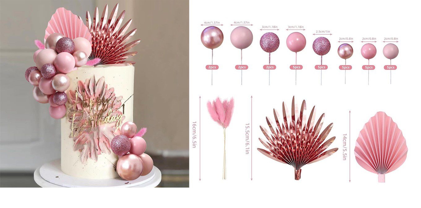 Full Cake Topper Set - Rose Gold