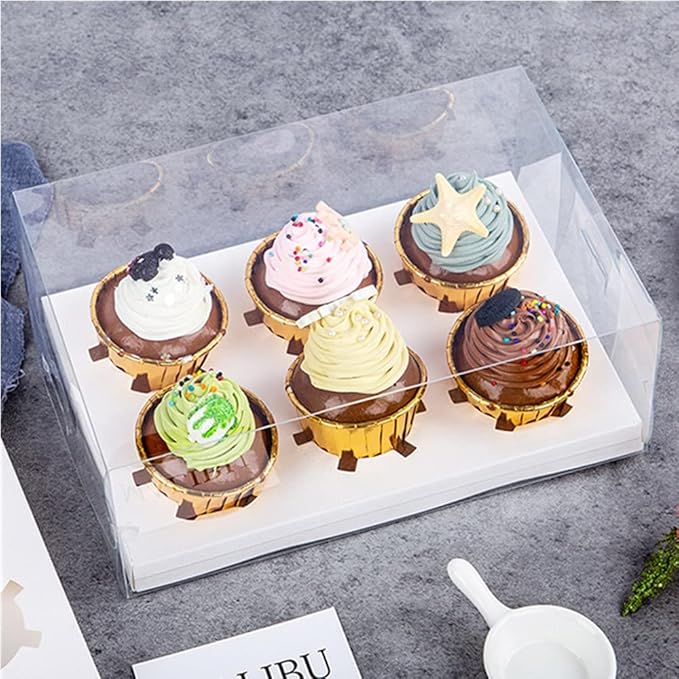 Clear Cupcake Box - 6 Holes - Image 2