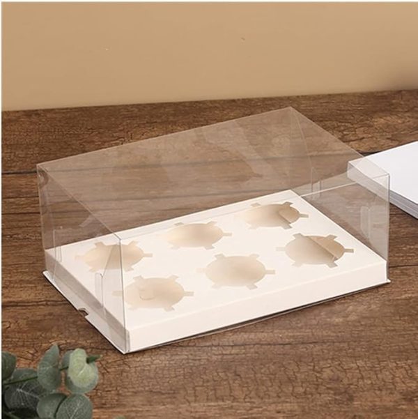 Clear Cupcake Box - 6 ct (10pcs)