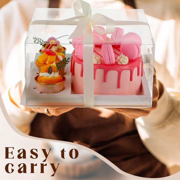 Clear Bento 2 Cupcakes White